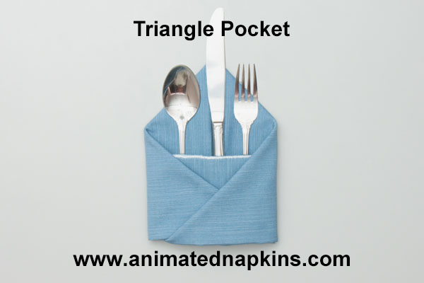 Animation: Triangle Napkin Pocket Folding (Pockets)