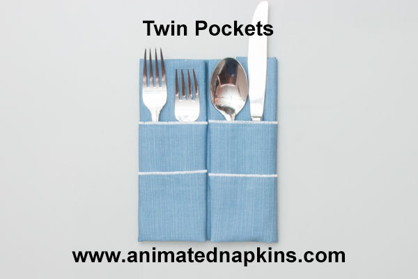 Animation: Twin Pockets Napkin Folding (Half Start)